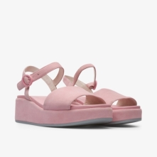 Camper Misia Platform Sandals Light Pink - Womens Singapore PLCXKU-020